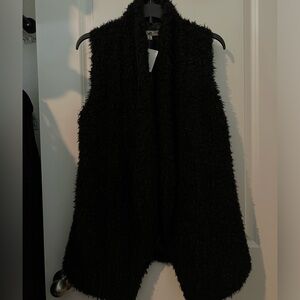 Ya Los Angeles Fur Vest Black Size S